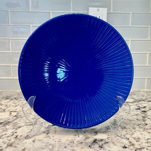 Set of 2 Vintage Blue Alco Industries "Molded Line" aka “Swirl"